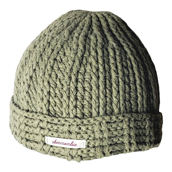 Abercrombie and Fitch Cotton Blend Fall Transitional Knit Beanie Cap Hat OS - Picture 1 of 6